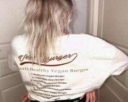 She encourages her fans to adopt a vegan diet.